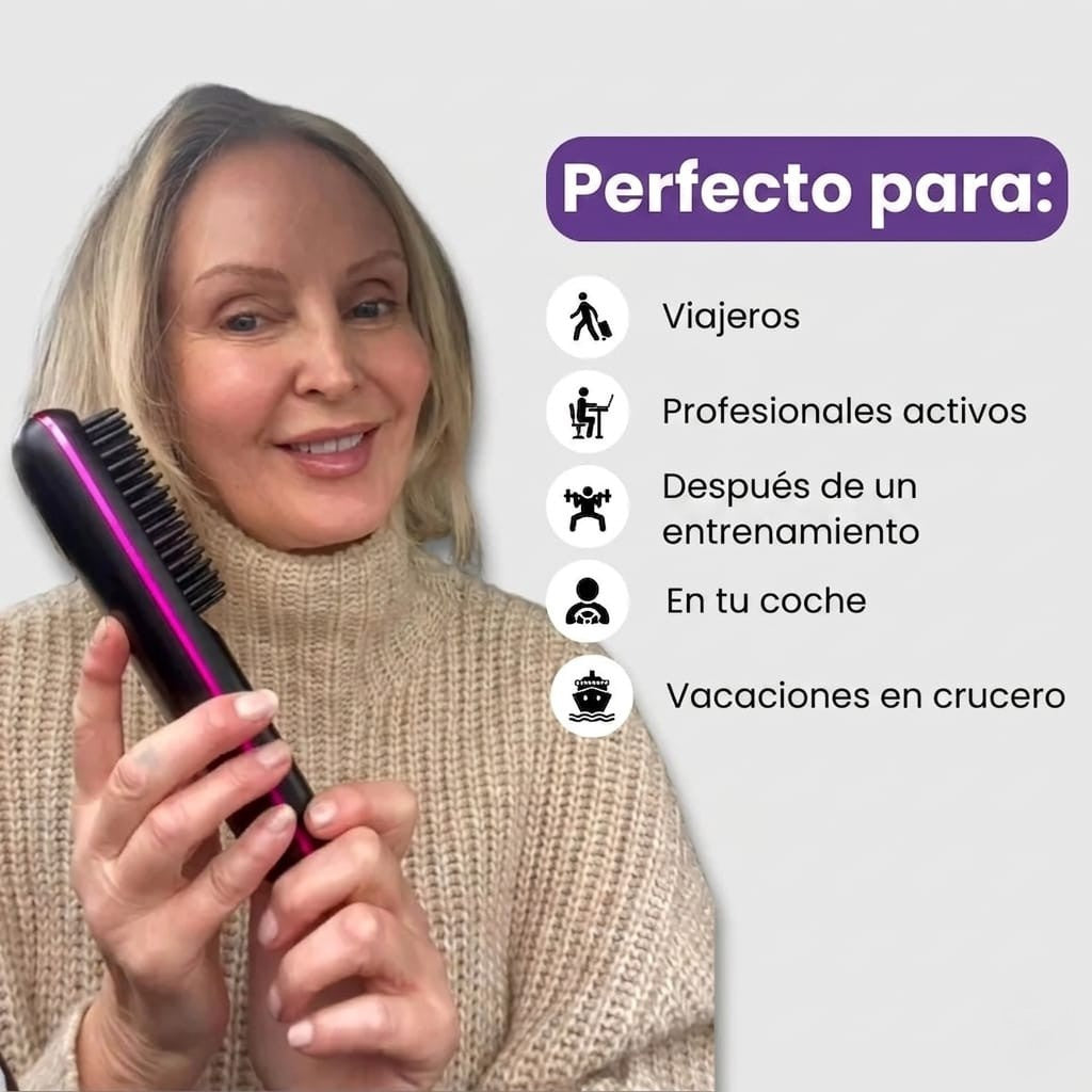 Movena GoBrush PRO™ — Cepillo Alisador Portátil
